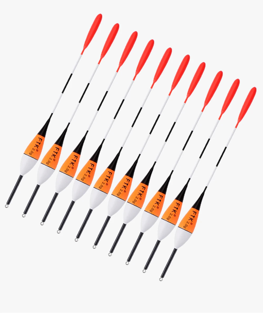 FTK 10Pcs Fishing Float 2g 3g 5g Barguzinsky Fir Float Bobber Long Tail Vertical Buoy For Carp Fishing Accessories Tackle 2023 Mapêche.com
