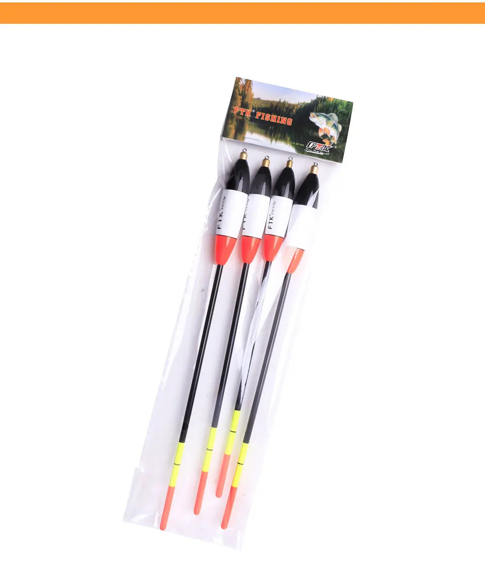FTK 4Pcs Fishing Float 23cm-26cm Barguzinsky Fir Float Bobber Long Tail Vertical Buoy For Carp Fishing Accessories Tackle 2024 Mapêche.com