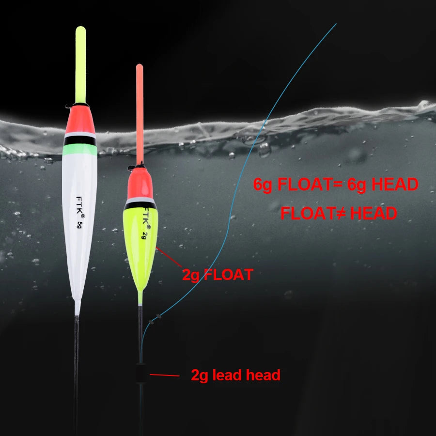 FTK 10pcs Fishing Float Bobber Mix 1g-5g Wood Float Set Barguzinsky Fir Float Buoy Bobber Stopper Fishing Float Fishing Tackle Mapêche.com