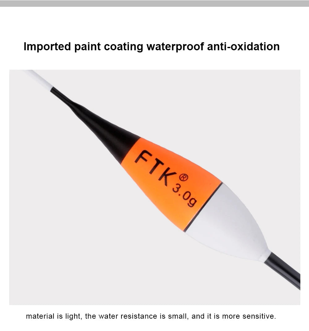 FTK 10Pcs Fishing Float 2g 3g 5g Barguzinsky Fir Float Bobber Long Tail Vertical Buoy For Carp Fishing Accessories Tackle 2023 Mapêche.com