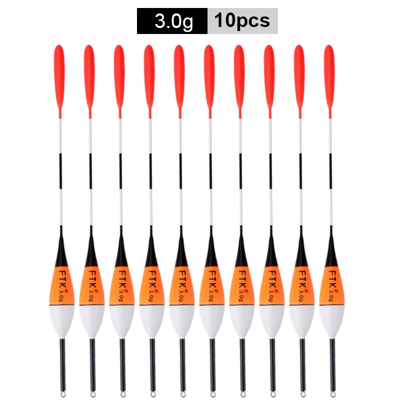 FTK 10Pcs Fishing Float 2g 3g 5g Barguzinsky Fir Float Bobber Long Tail Vertical Buoy For Carp Fishing Accessories Tackle 2023 Mapêche.com