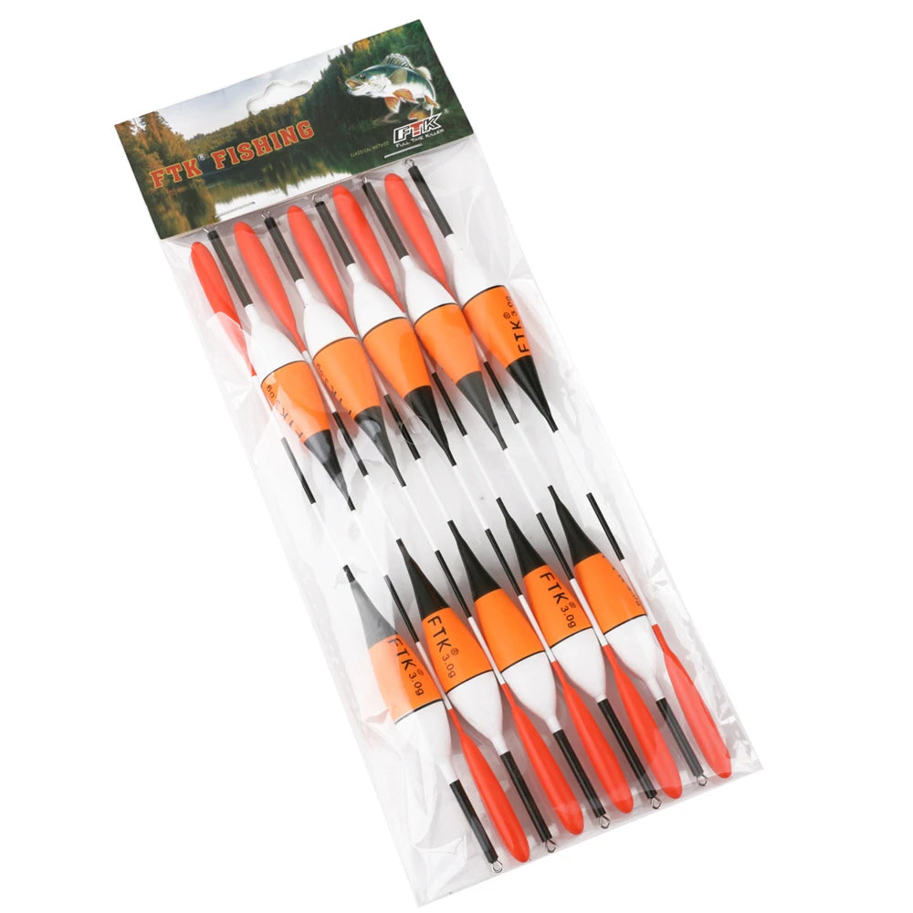 FTK 10Pcs Fishing Float 2g 3g 5g Barguzinsky Fir Float Bobber Long Tail Vertical Buoy For Carp Fishing Accessories Tackle 2023 Mapêche.com