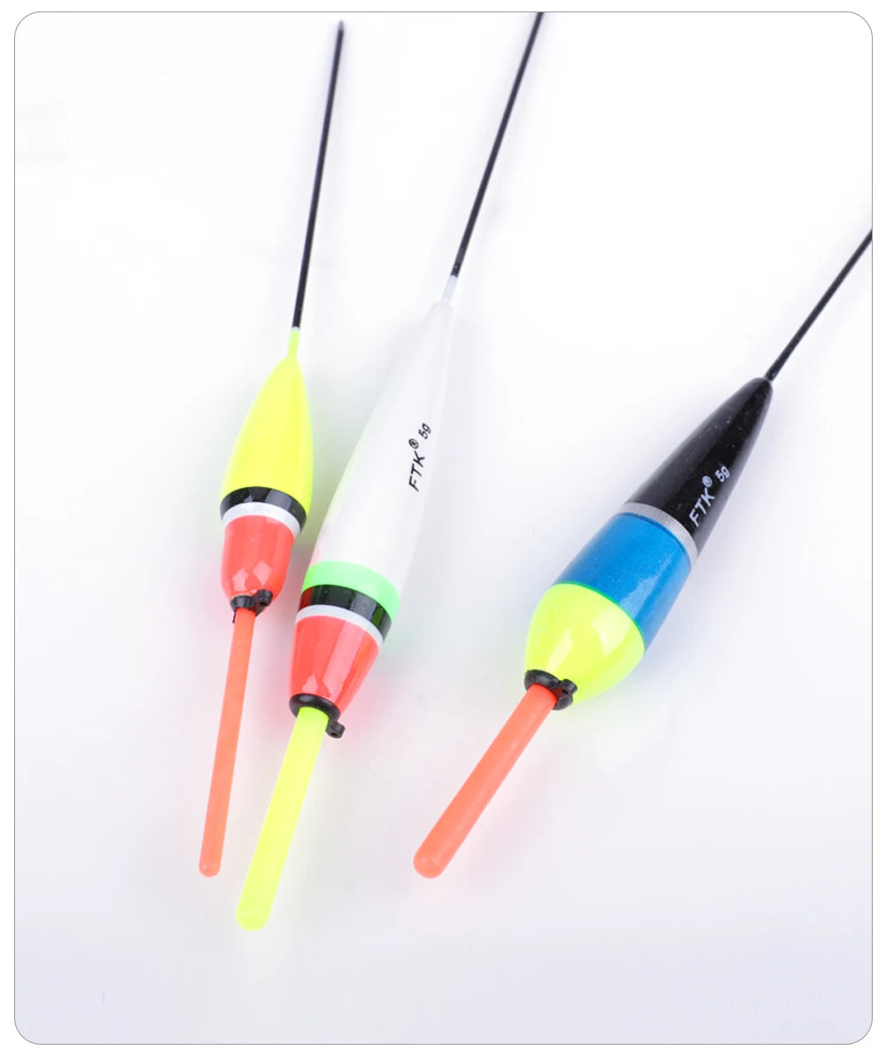 FTK 10pcs Fishing Float Bobber Mix 1g-5g Wood Float Set Barguzinsky Fir Float Buoy Bobber Stopper Fishing Float Fishing Tackle Mapêche.com