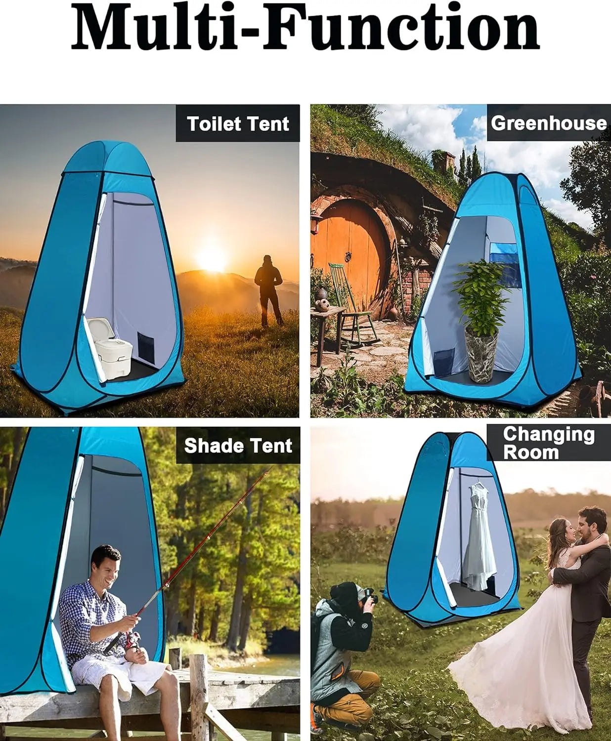 Portable Beach Shower Toilet Changing Tent Outdoor Mobile Toilet Fishing Photography Tent Sun Rain Shelter Privacy Shelter Tent Mapêche.com