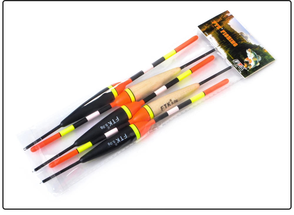 FTK Barguzinsky Fir Light On The Dark 5Pcs/Lot Fishing Float Length 19-23cm Float Weight 2g-6g For Carp Fishing Mapêche.com