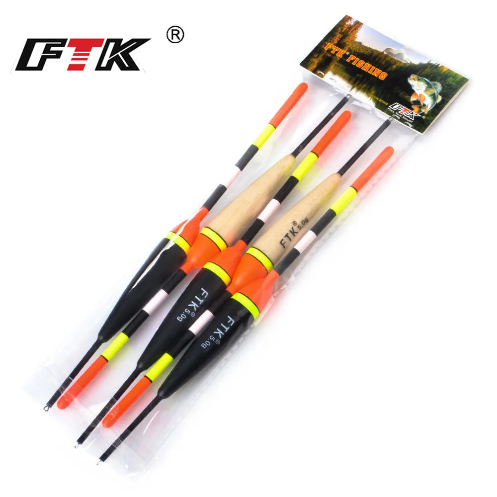 FTK Barguzinsky Fir Light On The Dark 5Pcs/Lot Fishing Float Length 19-23cm Float Weight 2g-6g For Carp Fishing Mapêche.com