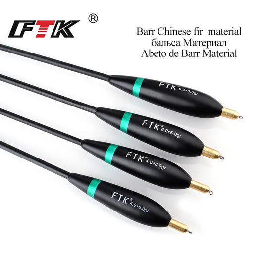 FTK 4PCS/LOT Barguzinsky Fir Float Bobber Vertical Buoy Mixed Size Float Pesca Balsa Floats Set Stopper Peche accesoires Mapêche.com