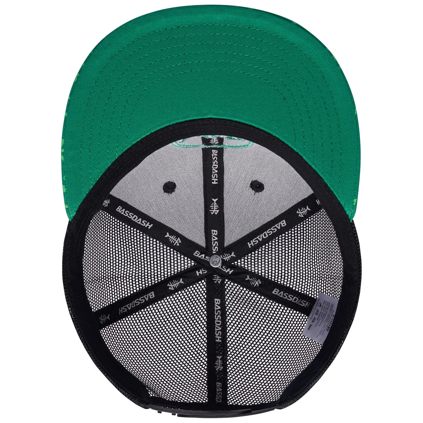 Casquette à visière plate Bassdash, ajustable, en maille