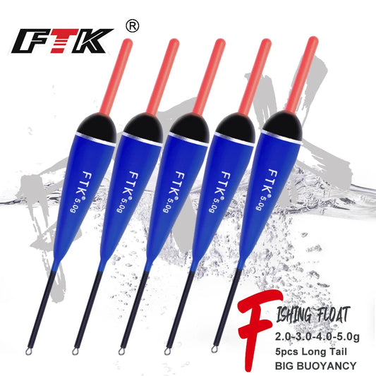 FTK Fishing Float 5pcs/lot 13CM-14.5CM 2-5g Barguzinsky Fir Float Vertical Buoy Float Carp Fishing Bobber Fishing Tackle Pesca Mapêche.com