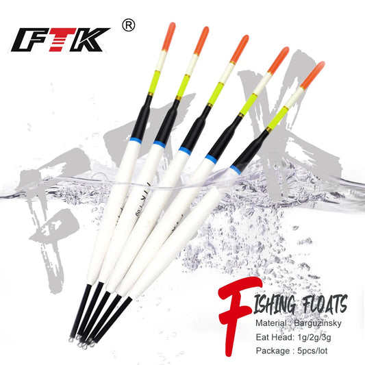 FTK Barguzinsky Fir 5 Pcs/Lot Bobber Fishing Float  Length 17CM 20.5CM  Float  1G 3G For Carp Fishing Tackle Accessories Mapêche.com