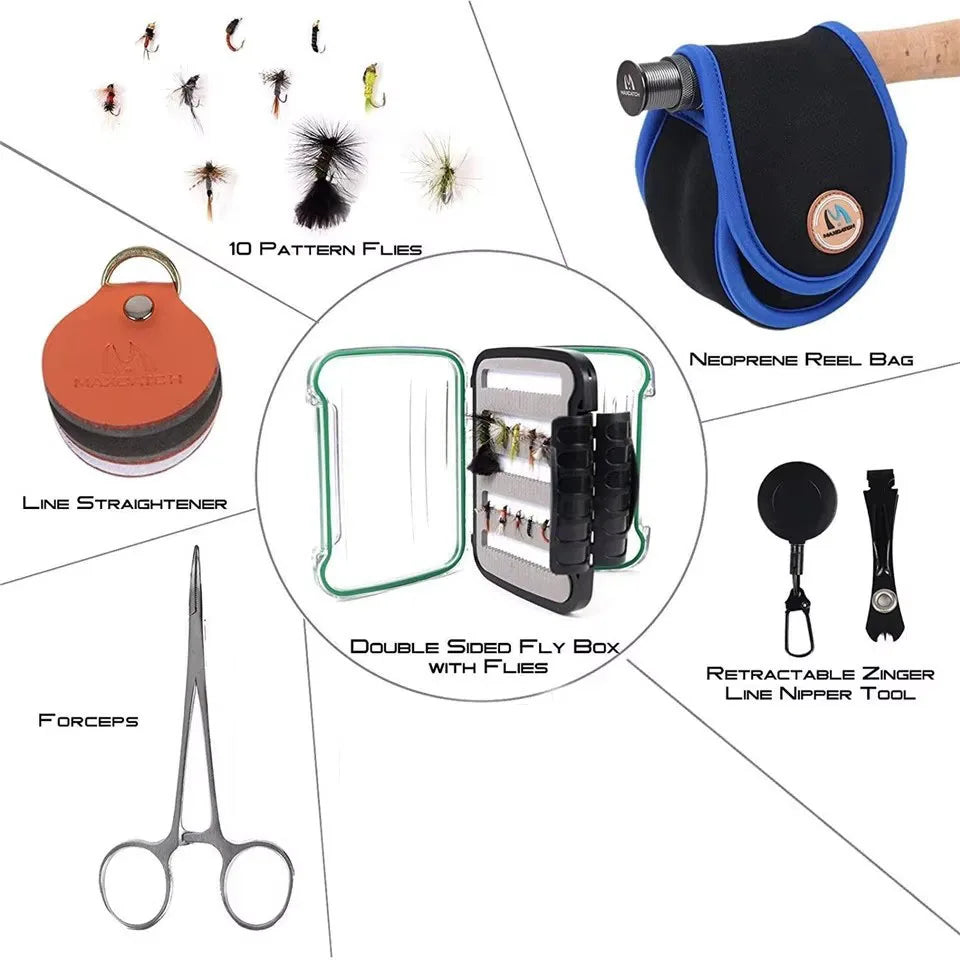 Ensemble Complet de Pêche à la Mouche Maximumcatch – Canne 9', pour soie 4 à 6 WT