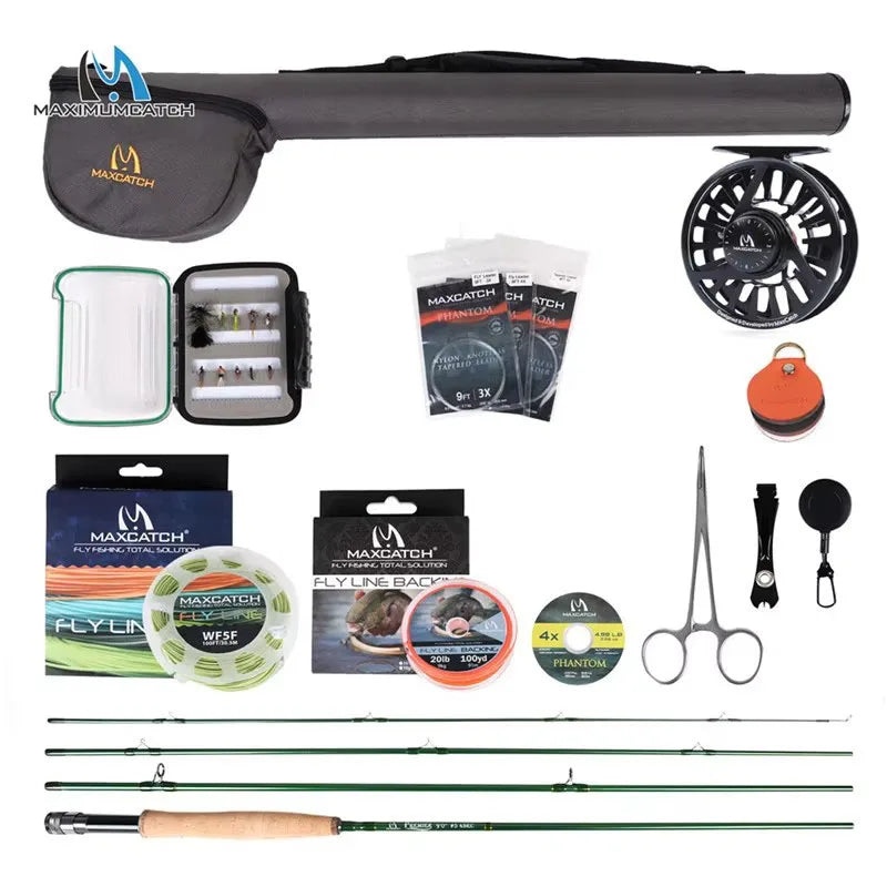 Ensemble Complet de Pêche à la Mouche Maximumcatch – Canne 9', pour soie 4 à 6 WT