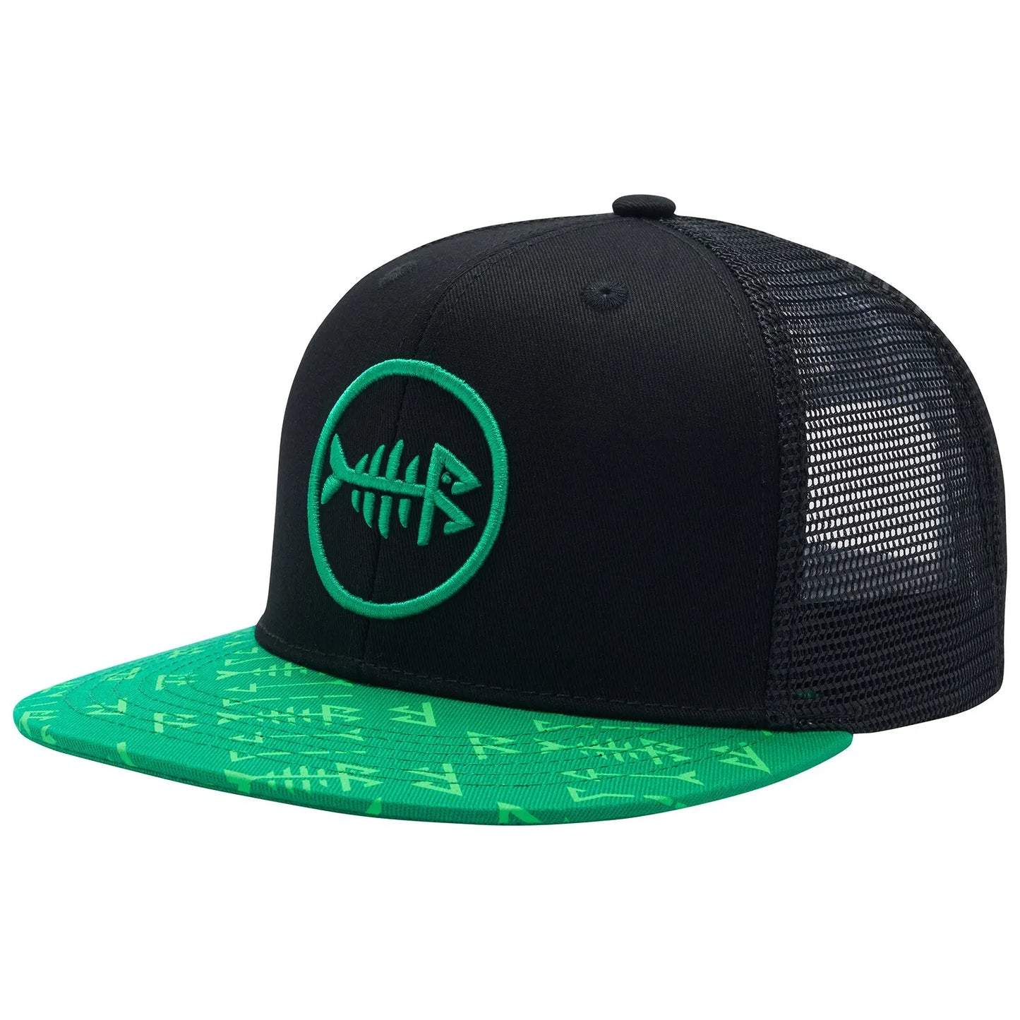 Casquette à visière plate Bassdash, ajustable, en maille