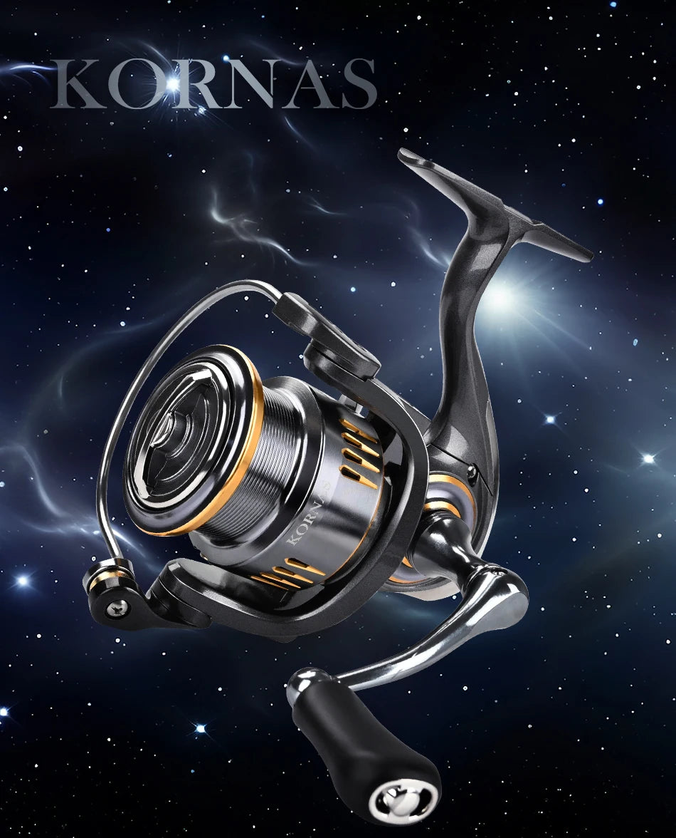 MEREKING KORNAS Series Rust Free And Smooth Bearing 5.2:1 Spinning Fishing Reel Drag 12Kg Max Power Spinning Wheel Fishing Coil Mapêche.com
