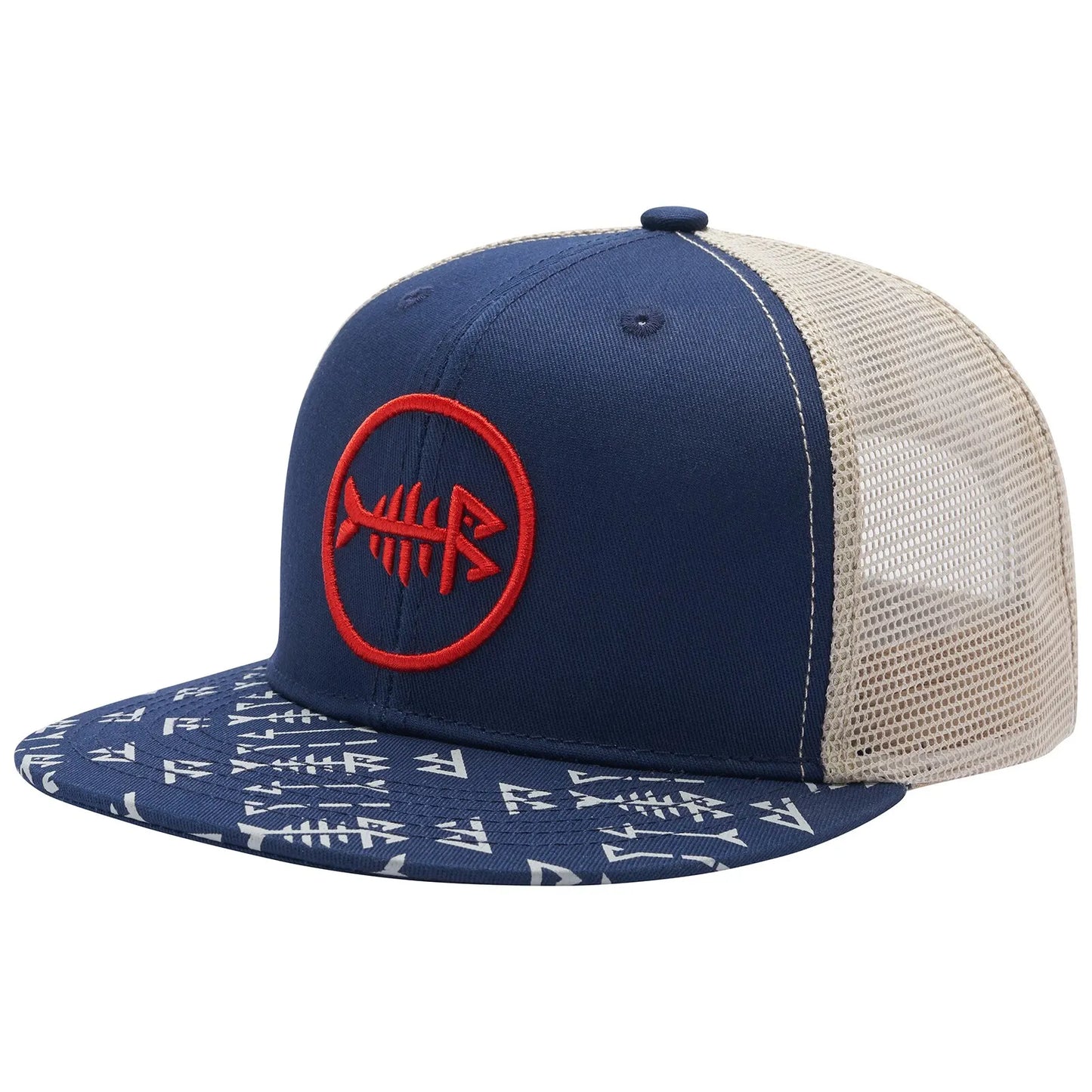 Casquette à visière plate Bassdash, ajustable, en maille