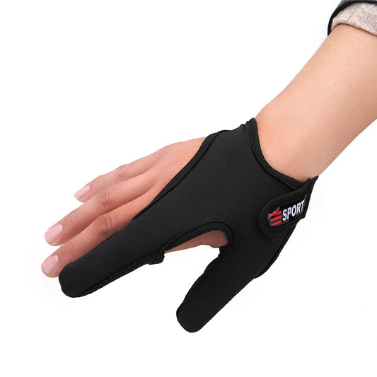 Gants de pêche 2 doigts respirants, antidérapants et anti-coupures, pour la pêche à la carpe