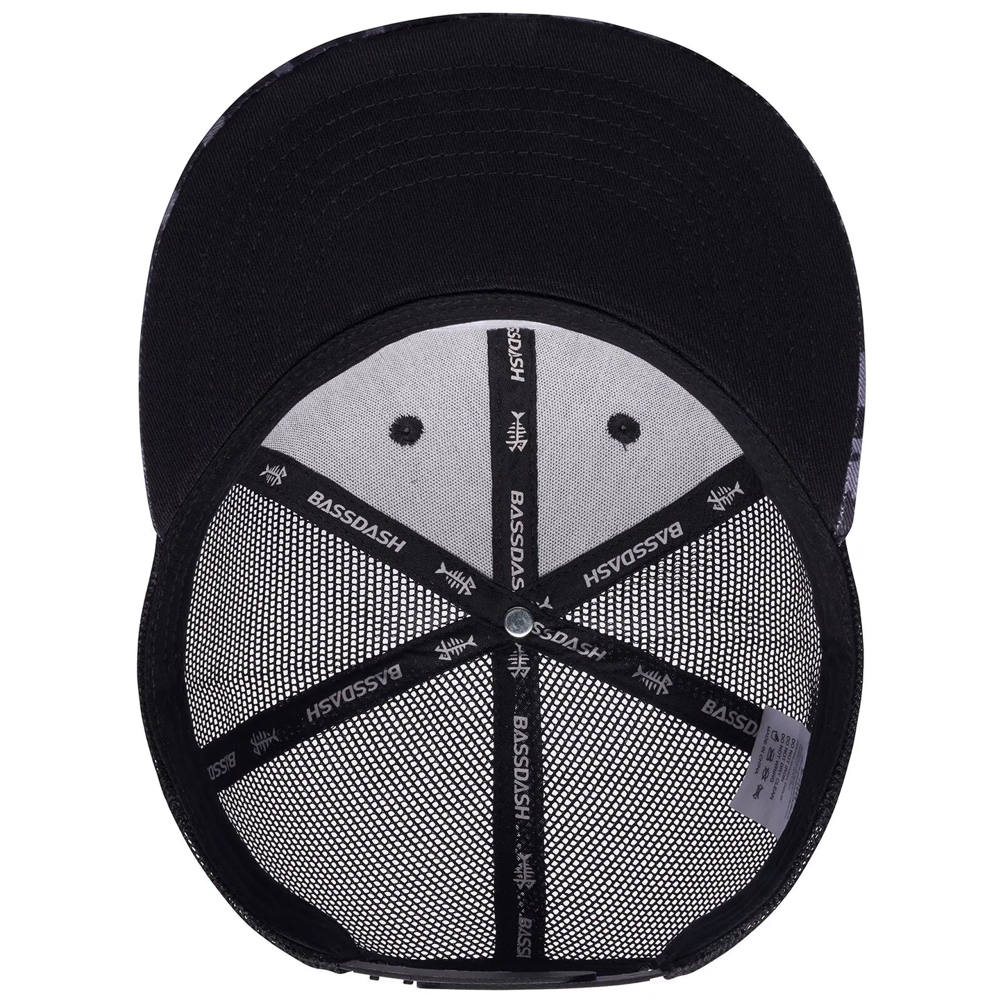 Casquette à visière plate Bassdash, ajustable, en maille